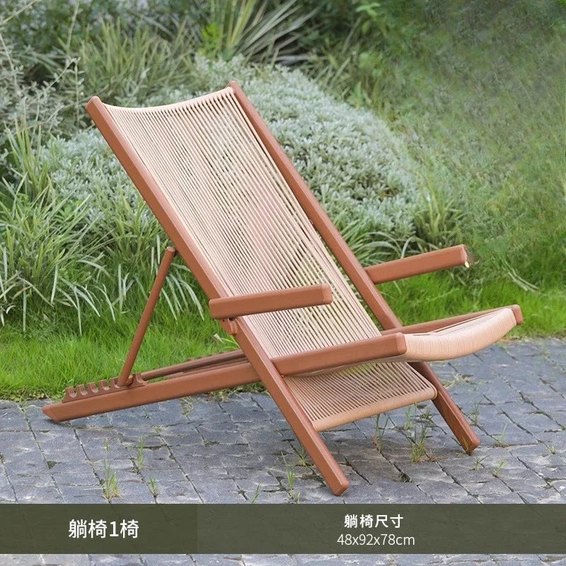r5.13 Balcony Lounge Chair Home Casual Folding Chair Garden Tea Table Sofa Terrace Chair