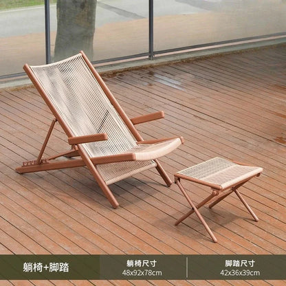 r5.13   Balcony Lounge Chair Home Casual Folding Chair Garden Tea Table  Sofa Terrace Chair