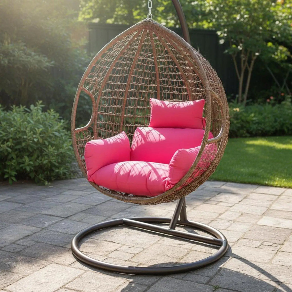 Removable Cushion Cover for Egg Chair Ergonomic Seat Pad Outdoor Patio Chair Rattan Lounger Sofa Comfort