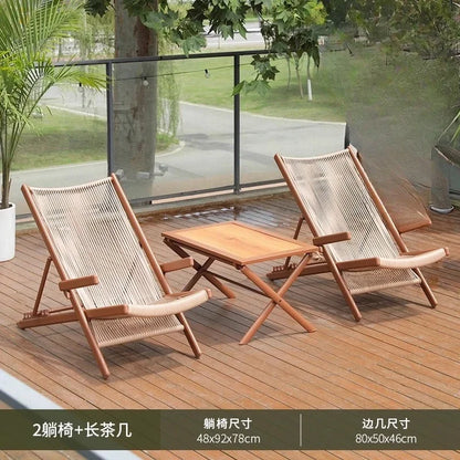 r5.13   Balcony Lounge Chair Home Casual Folding Chair Garden Tea Table  Sofa Terrace Chair